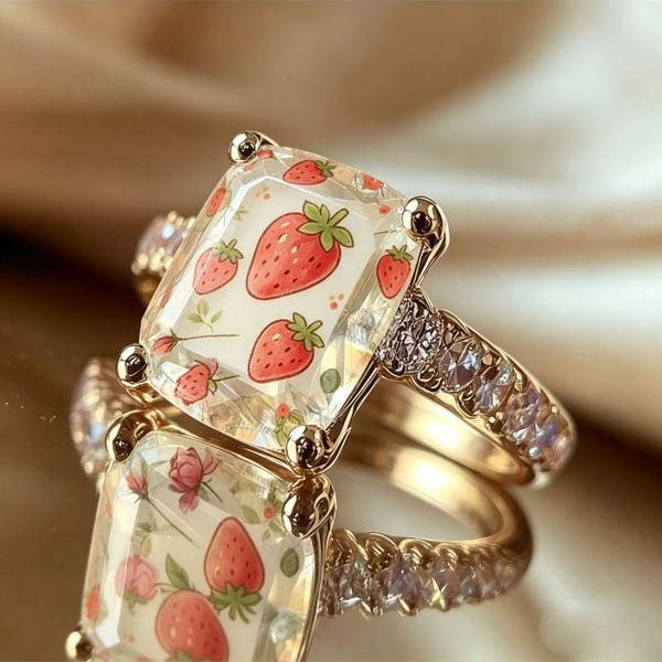 Strawberry Square Ring