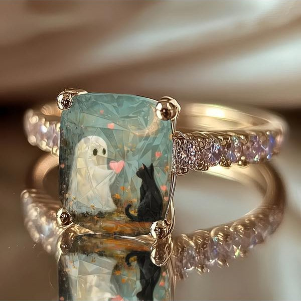 Ghost and Cat Square Ring