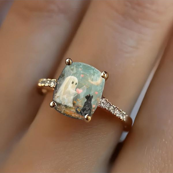 Ghost and Cat Square Ring