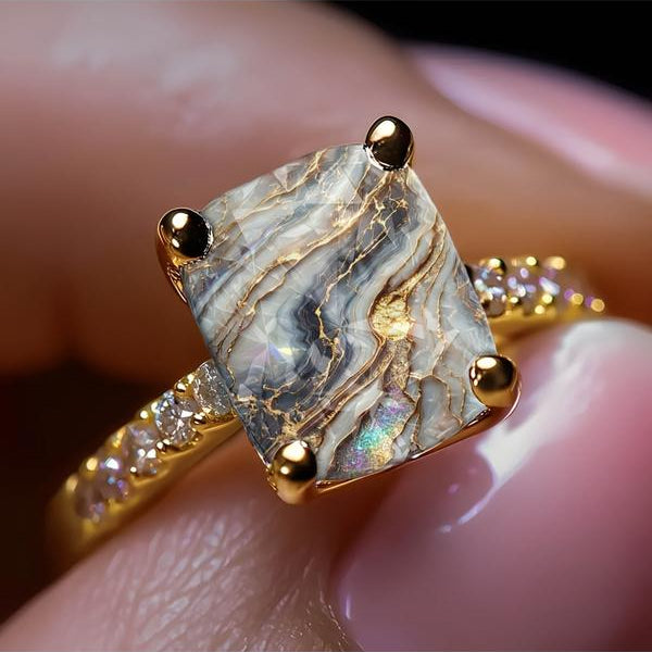 Flowing Water Square Ring