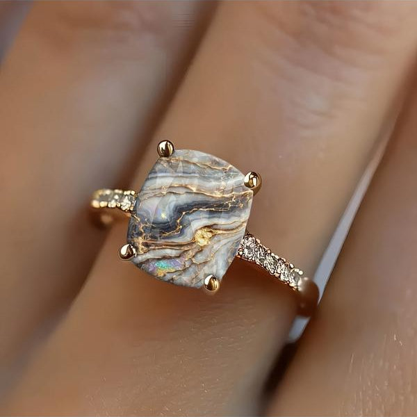 Flowing Water Square Ring