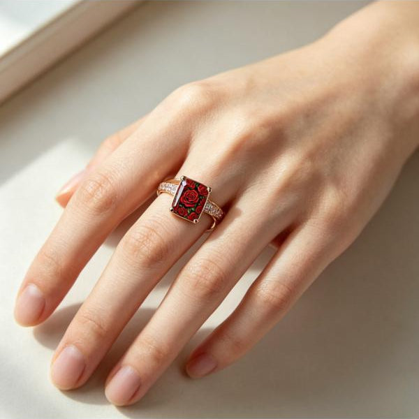 Rose Bed Square Ring