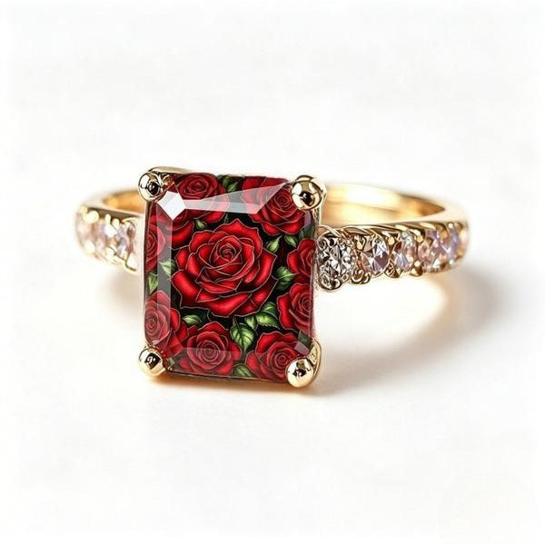 Rose Bed Square Ring