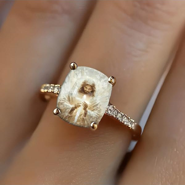 Beacon Light Jesus Square Ring