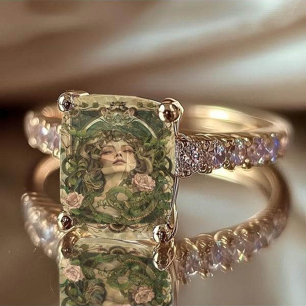 Medusa Square Ring