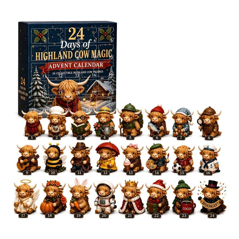 24 Day Highland Cow Advent Calendar