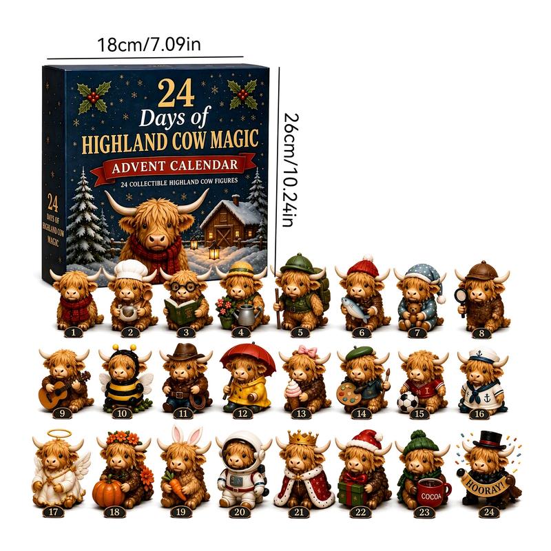 24 Day Highland Cow Advent Calendar