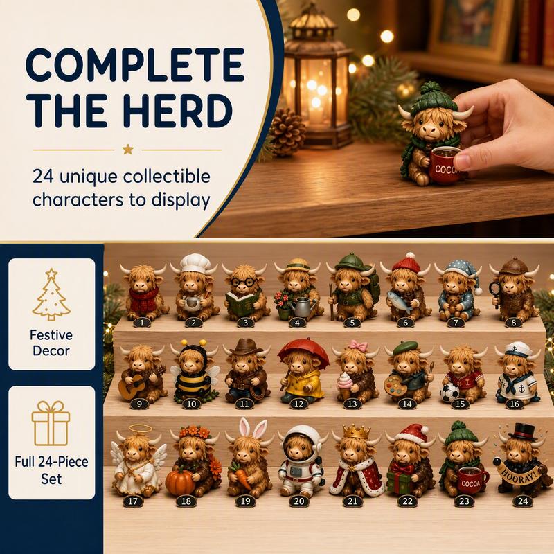 24 Day Highland Cow Advent Calendar