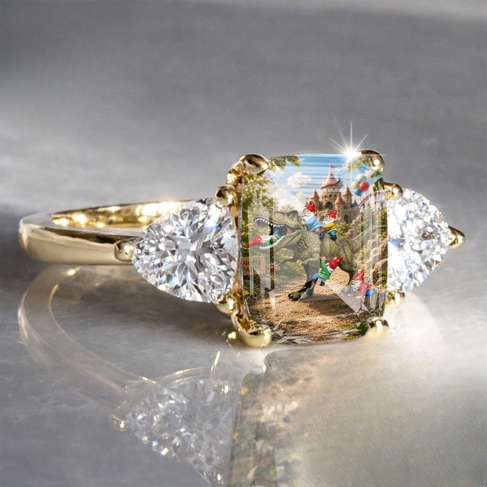 Whimsical Castle Scene Ring