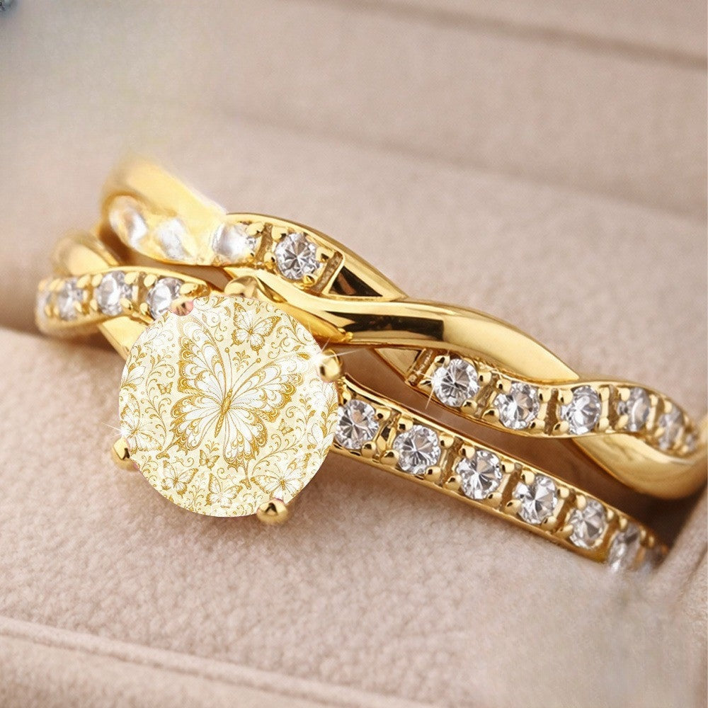 Butterfly Filigree Twisted Band Ring