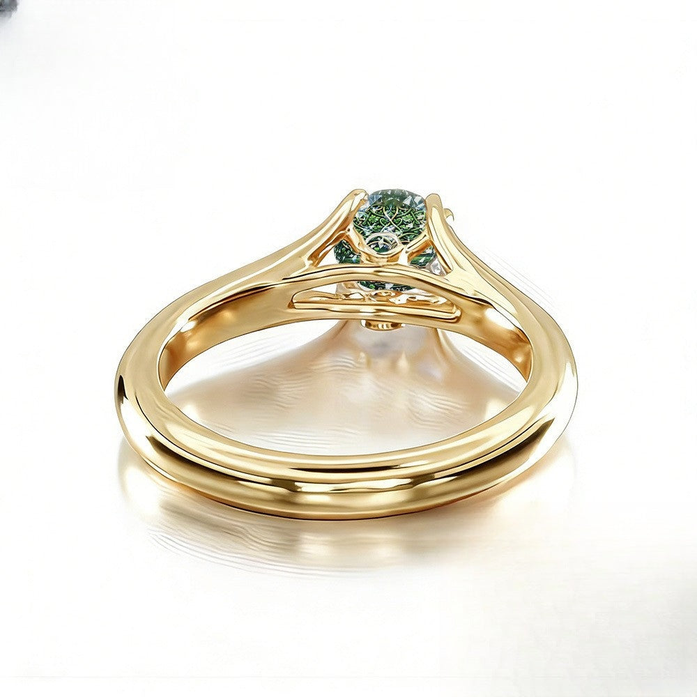 Green Tree of Life Ring