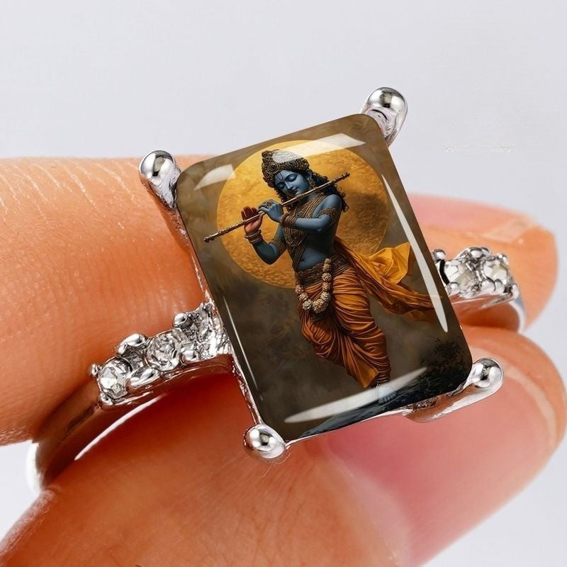Flute Player Rectangular Ring