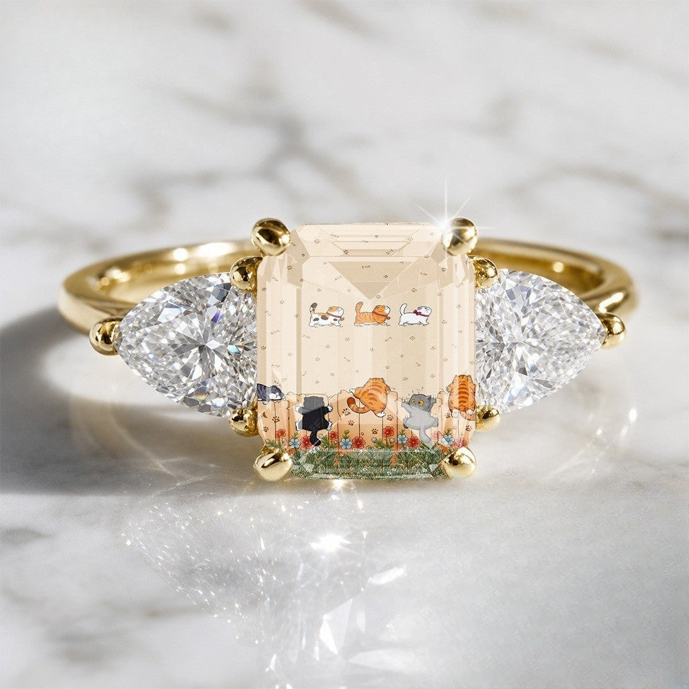 Cat Garden Three-Stone Ring