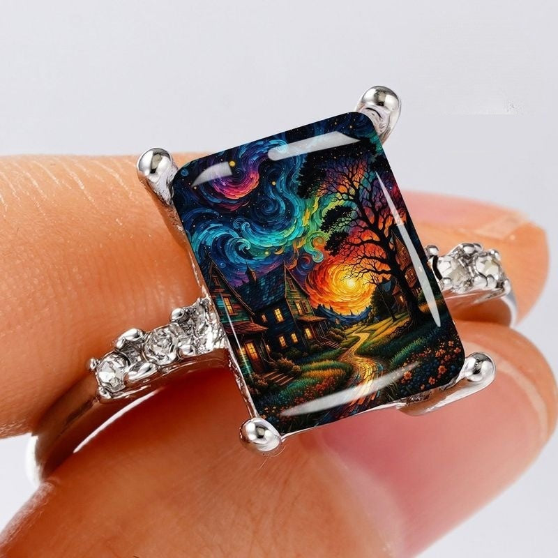 Starry Night Cottage Ring