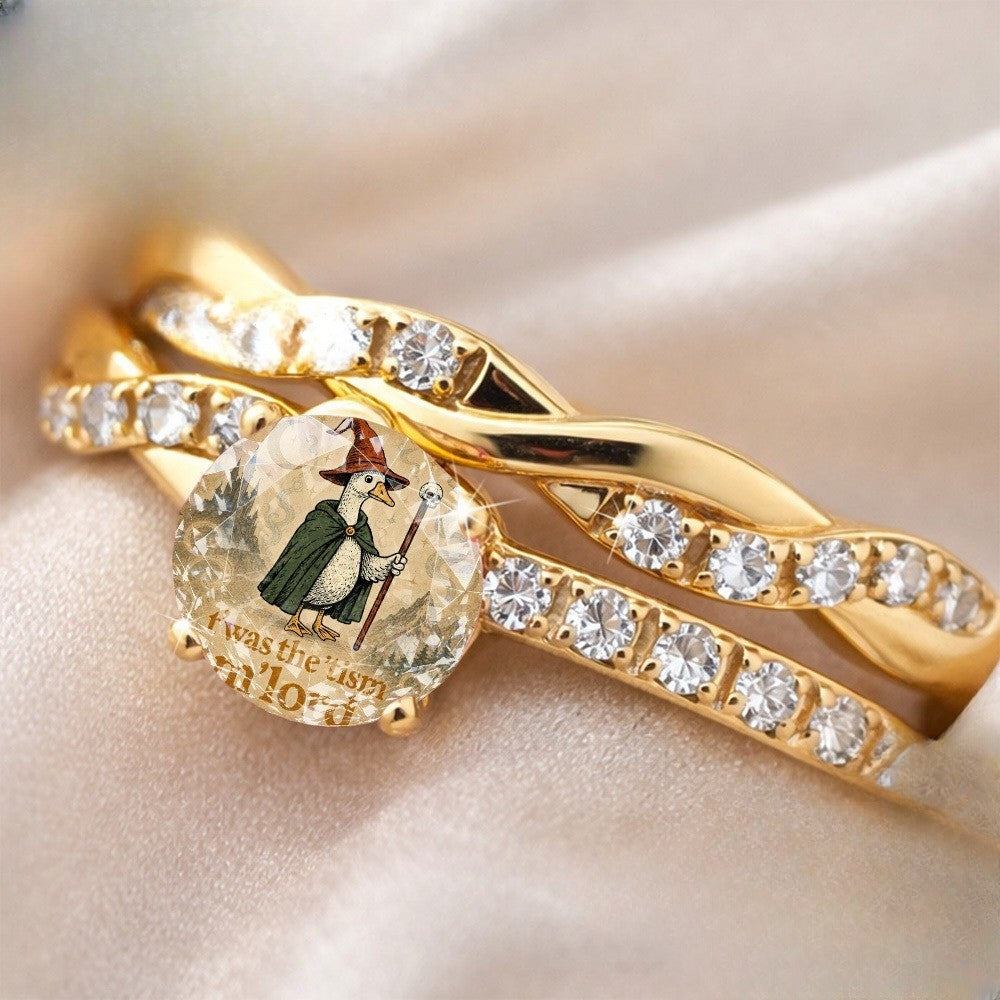 Twisted Crystal Wizard Duck Ring