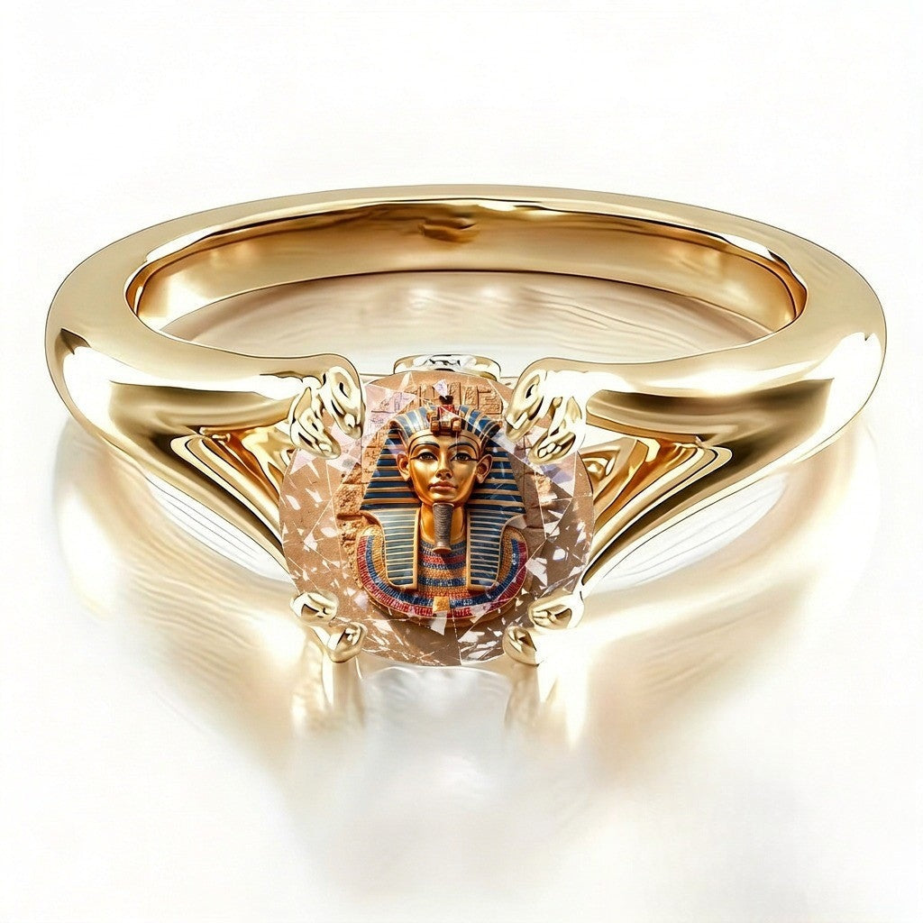Egyptian Pharaoh Face Ring