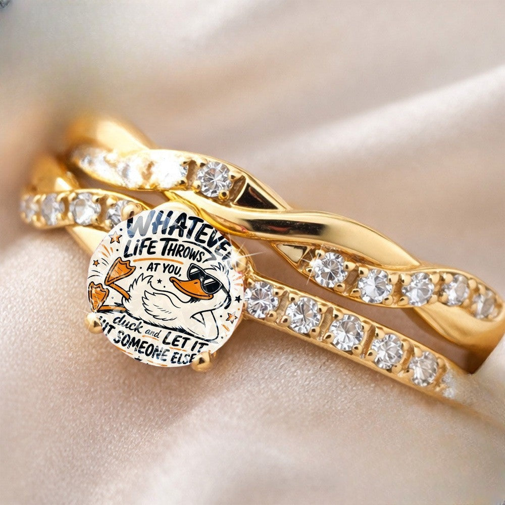 Duck Charm Twisted Ring
