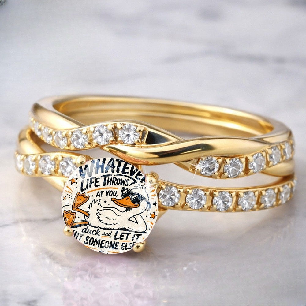 Duck Charm Twisted Ring