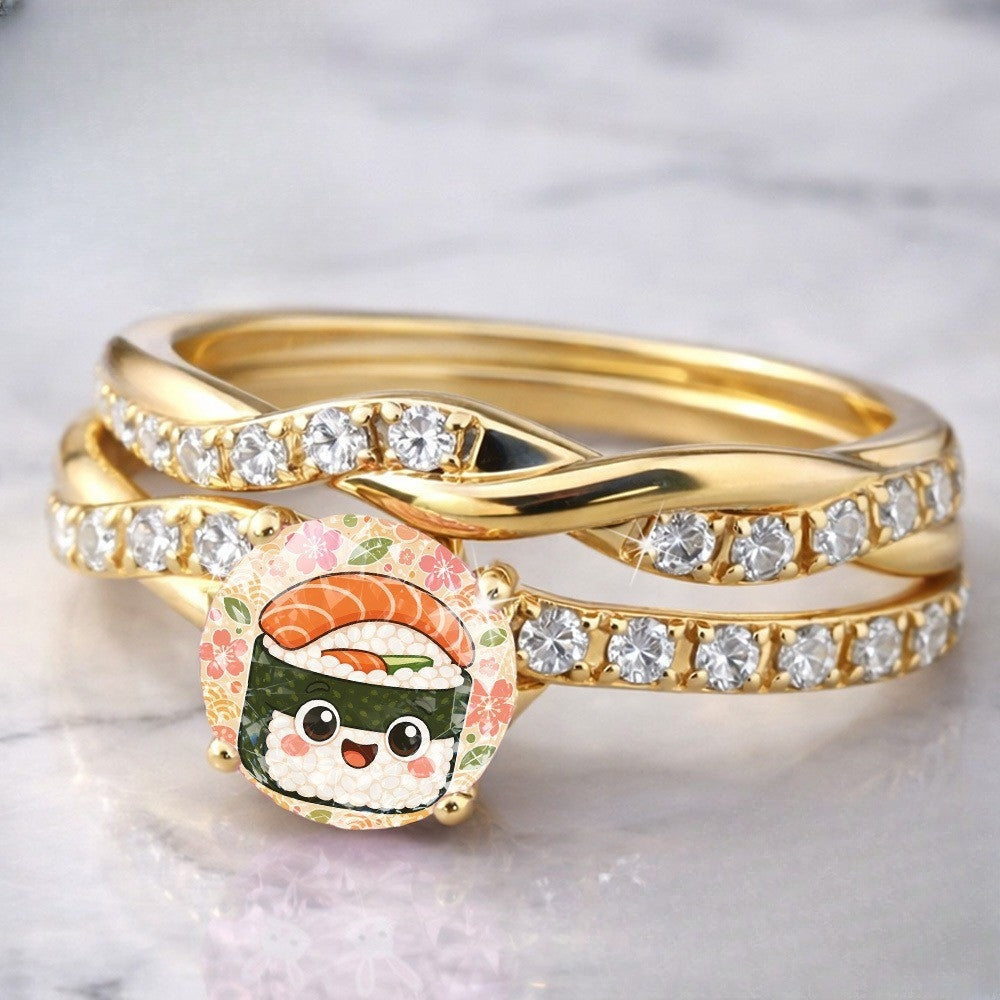 Sushi Charm Twisted Ring