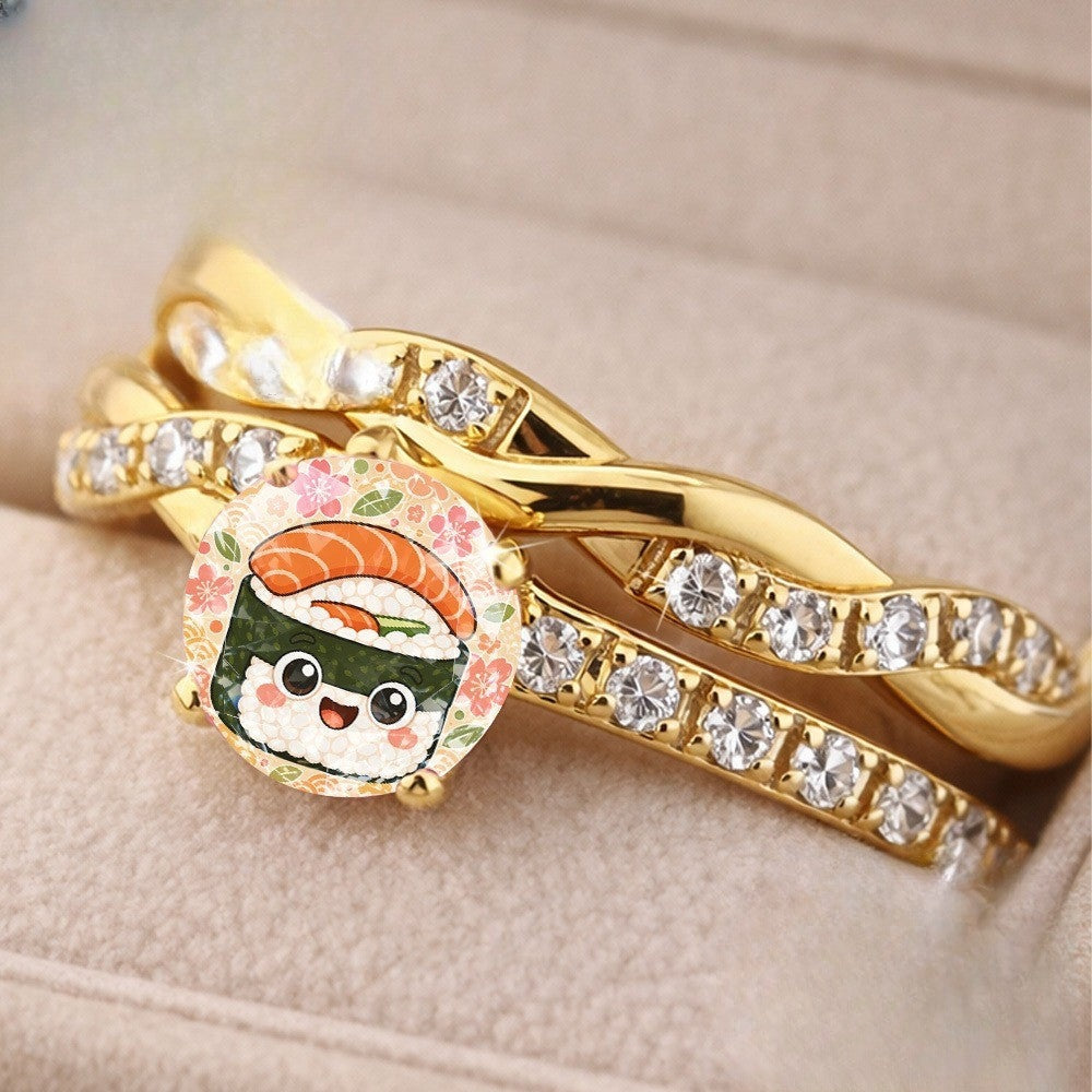 Sushi Charm Twisted Ring