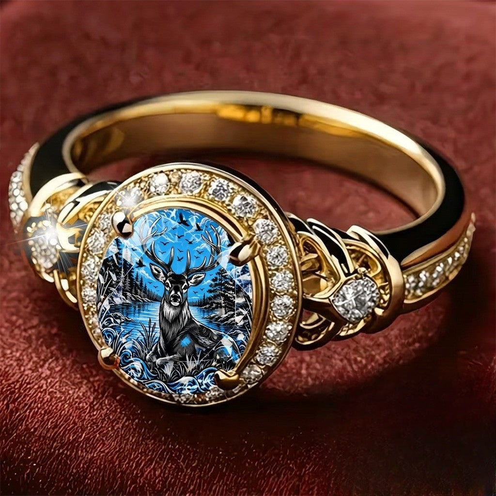 Blue Stag Forest Ring