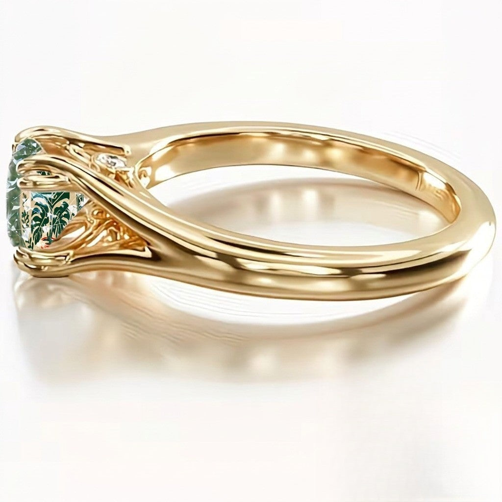 Green Leaf Potted Plant Ring