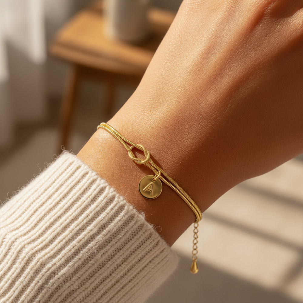 2pc Dainty Love Knot Bracelet