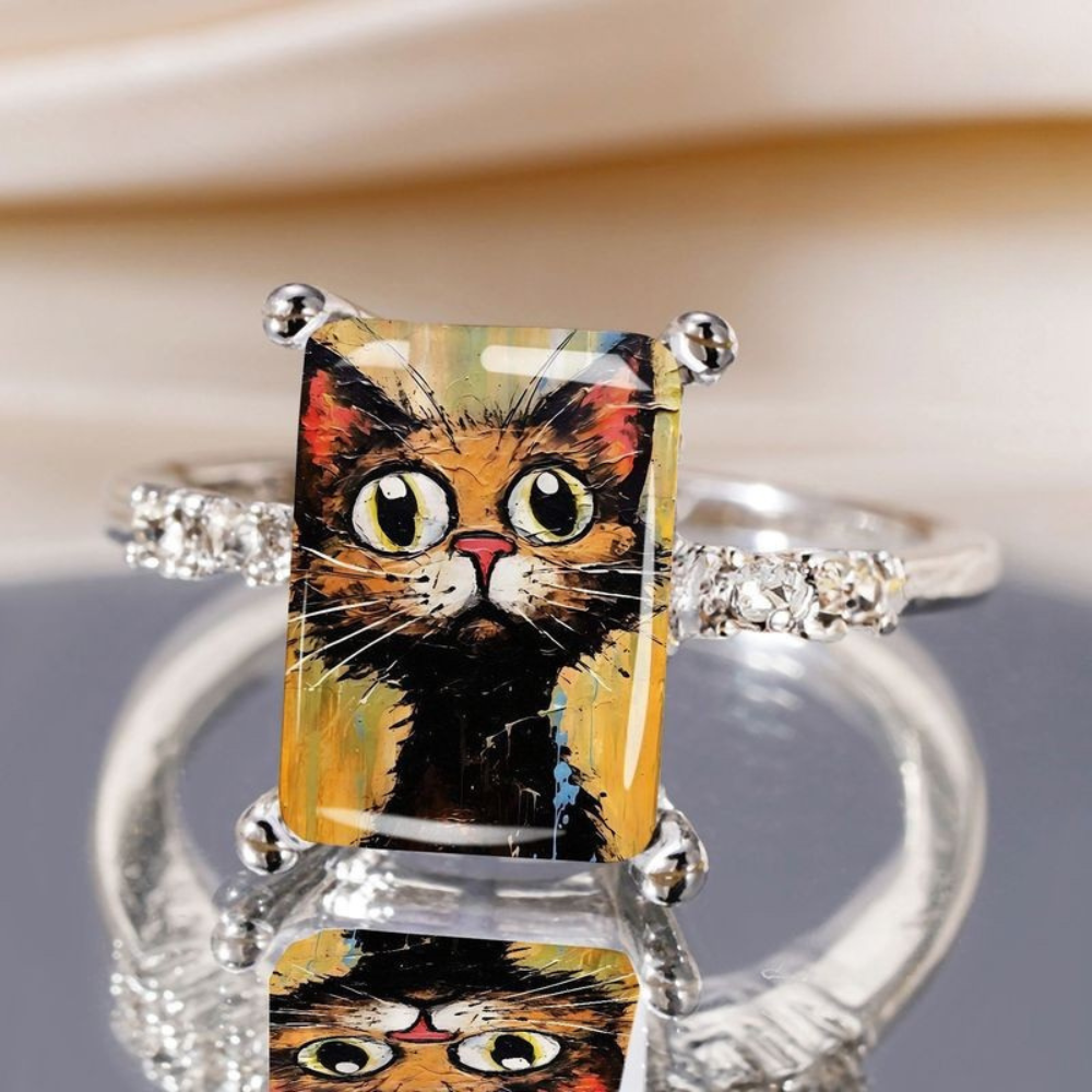 Whimsical Endearing Cat Ring