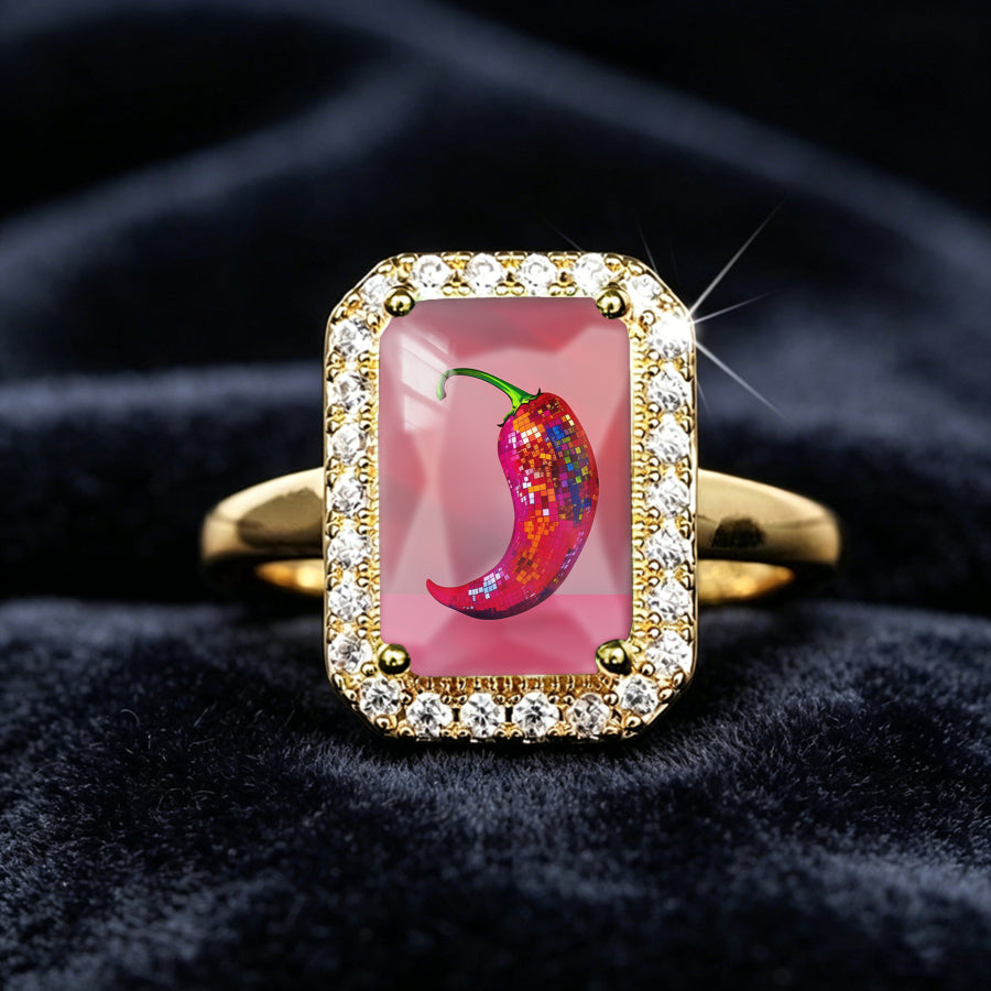 Chili Pepper Rectangle Ring