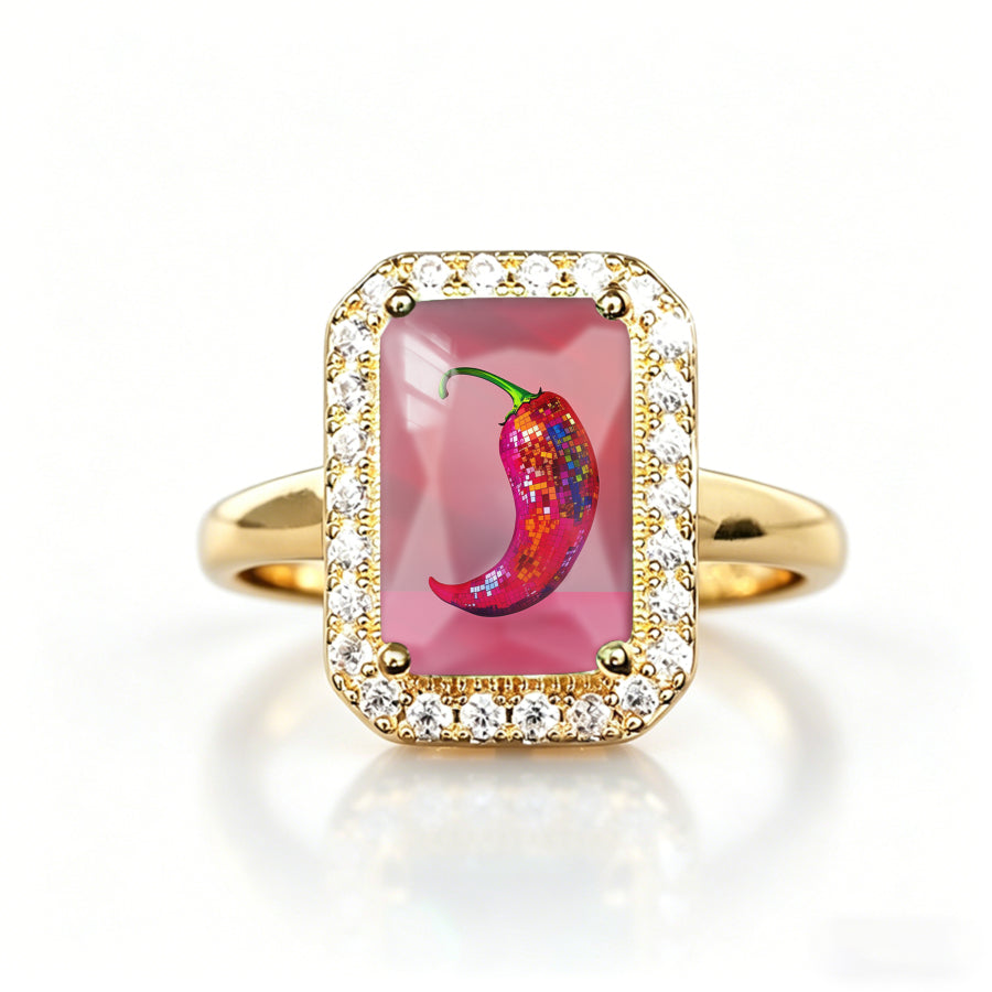 Chili Pepper Rectangle Ring