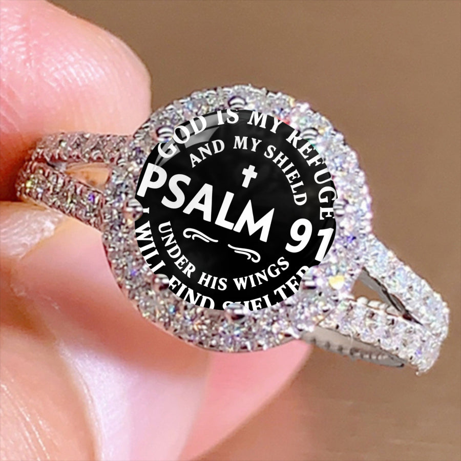 Psalm 91 Pave Ring