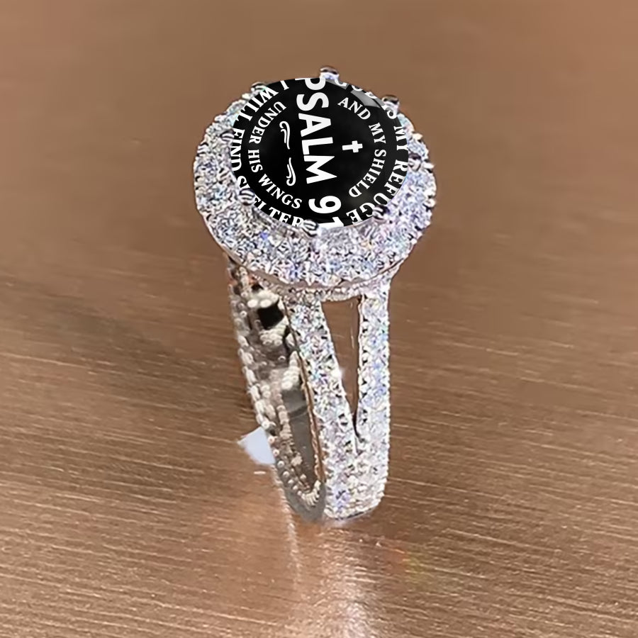 Psalm 91 Pave Ring