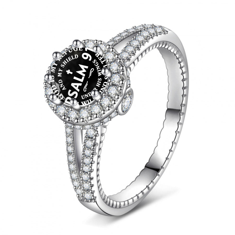 Psalm 91 Pave Ring