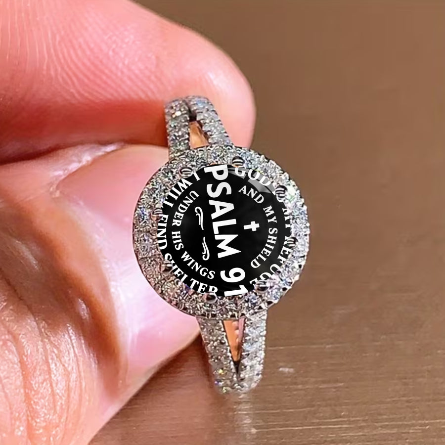Psalm 91 Pave Ring