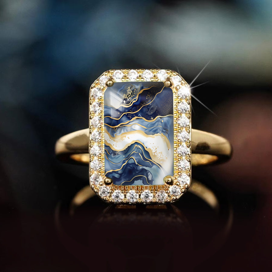 Abstract Wave Rectangle Ring