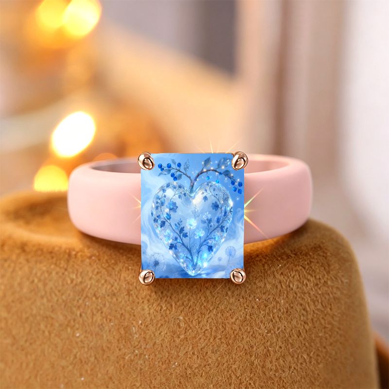 Floral Heart Silicone Ring
