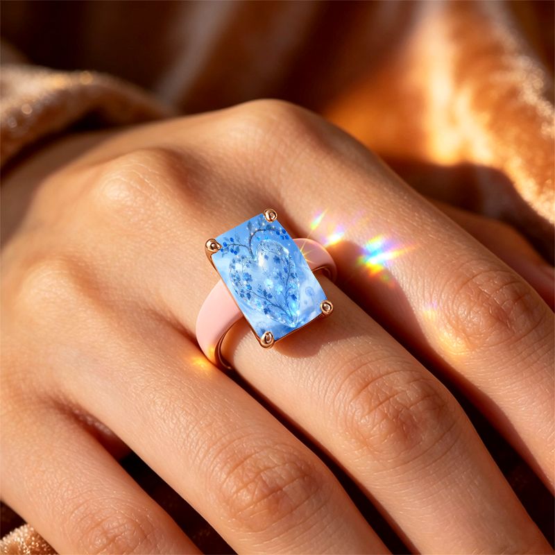 Floral Heart Silicone Ring