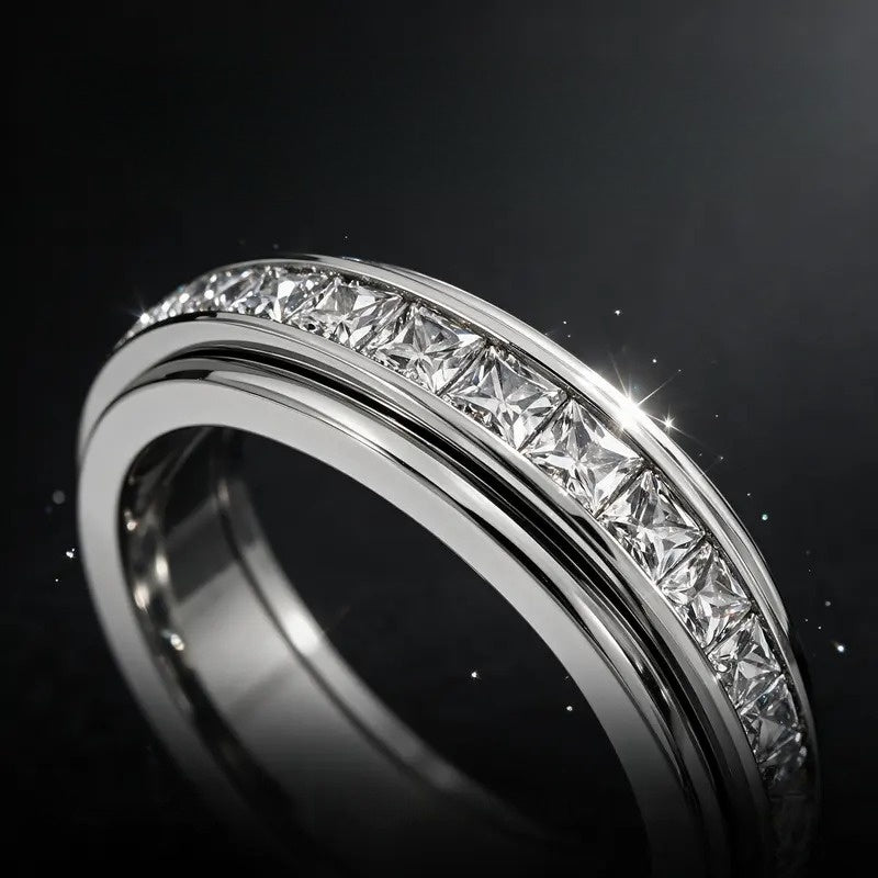Zirconia Spinner Band Ring
