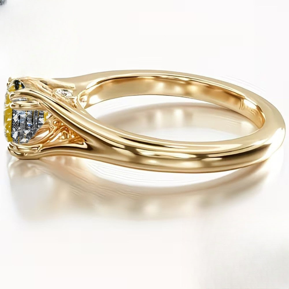 Geometric Pattern Statement Ring