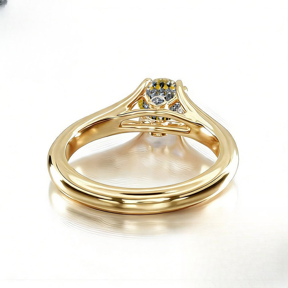 Geometric Pattern Statement Ring
