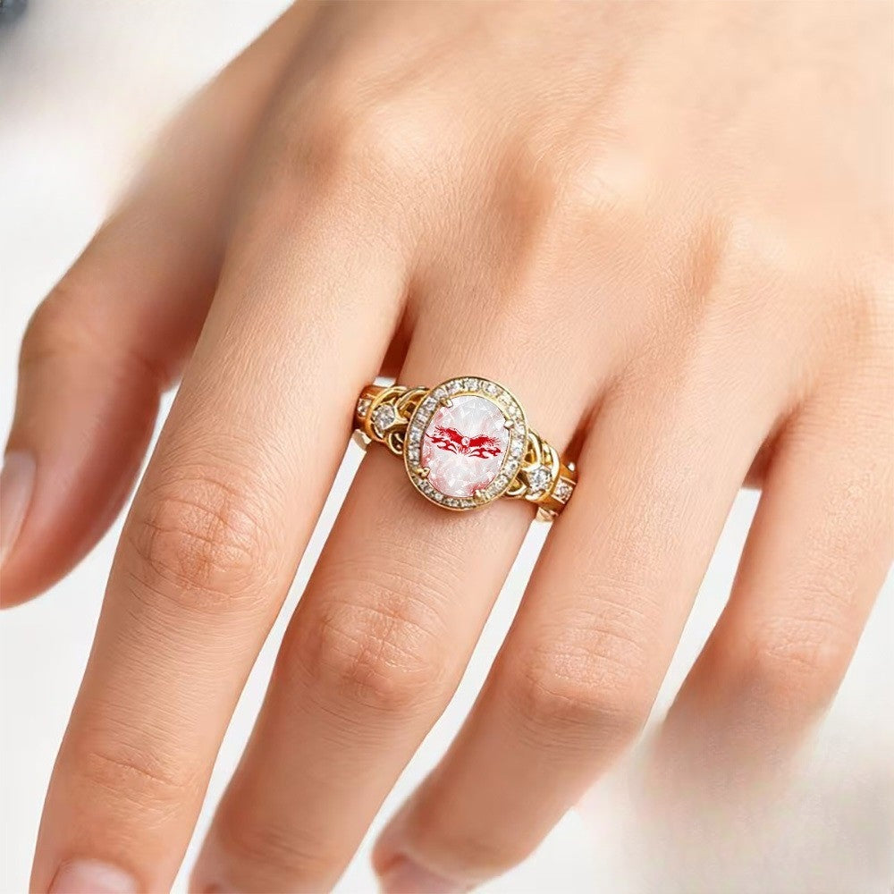 Red Eagle Crystal Ring