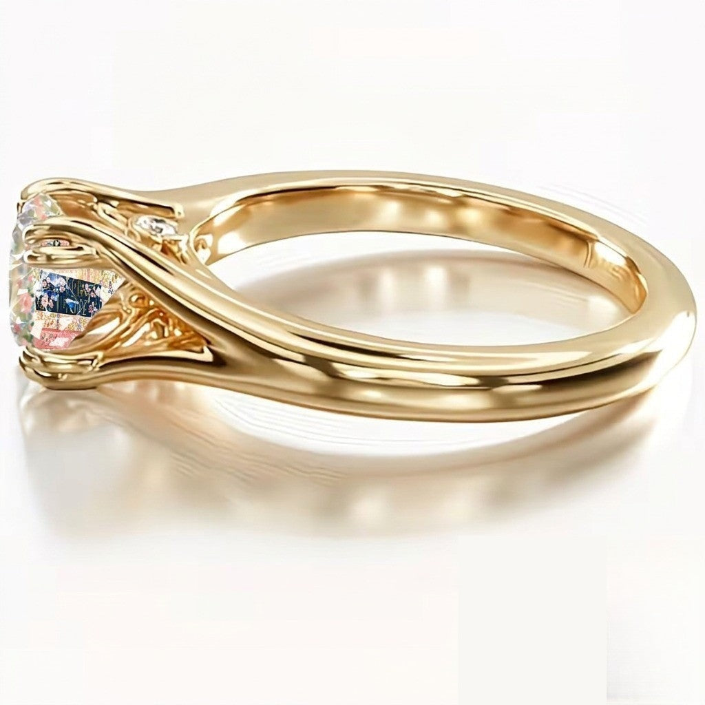 Floral Book Stack Ring