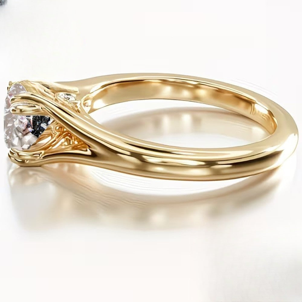French Bulldog Crystal Ring