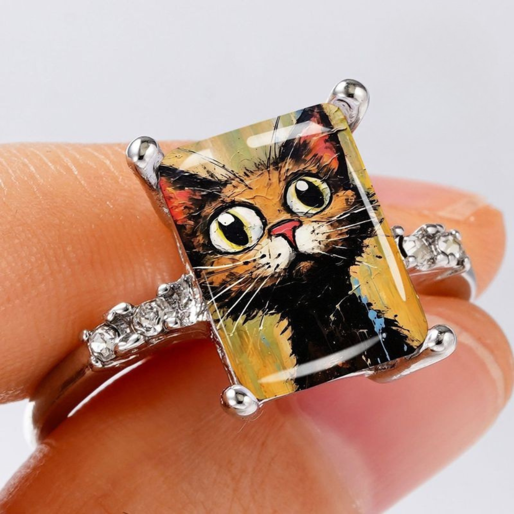 Whimsical Endearing Cat Ring