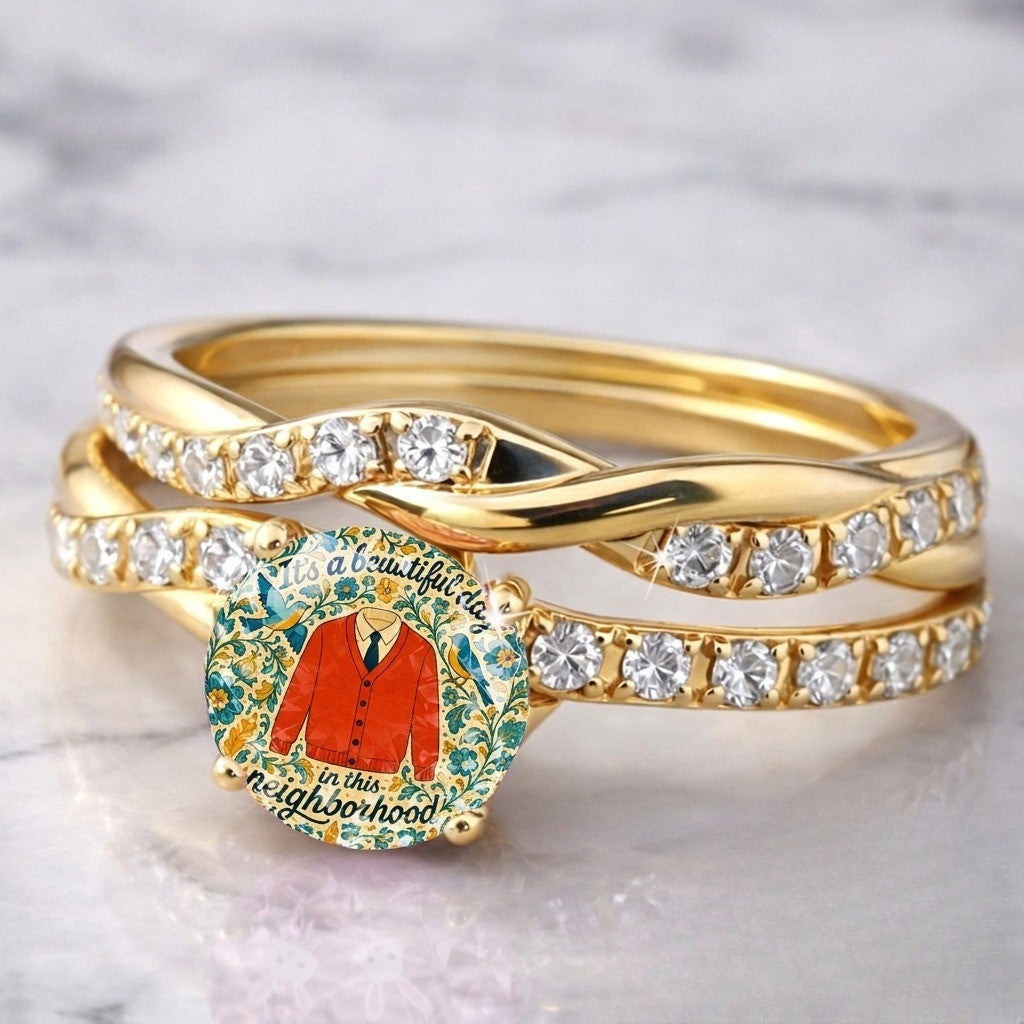 Floral Sweater Motif Ring