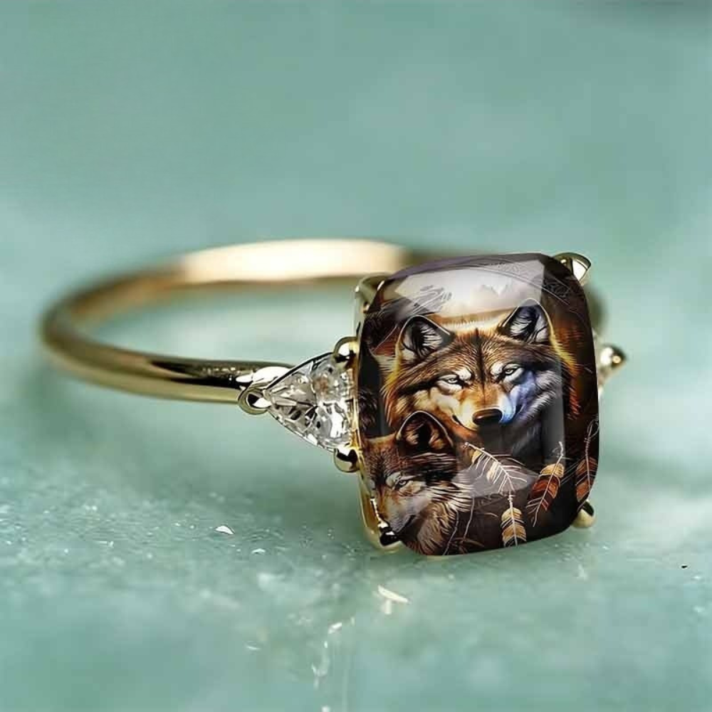 Wild Wolf Statement Ring