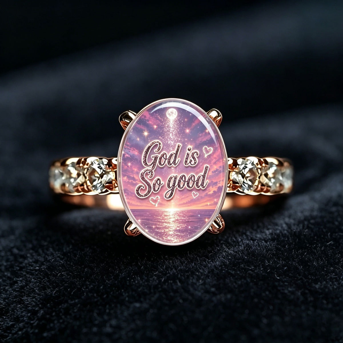 "God Is So Good" Oval Ring