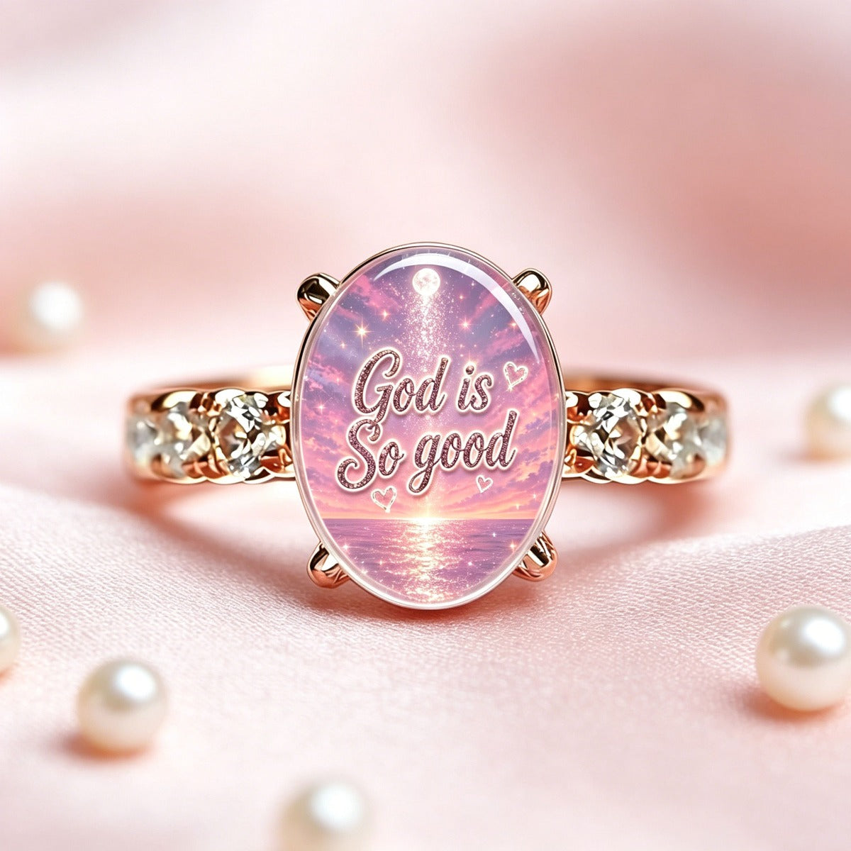 "God Is So Good" Oval Ring