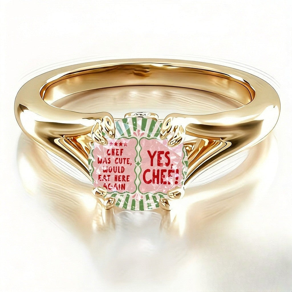 Yes Chef Enamel Ring