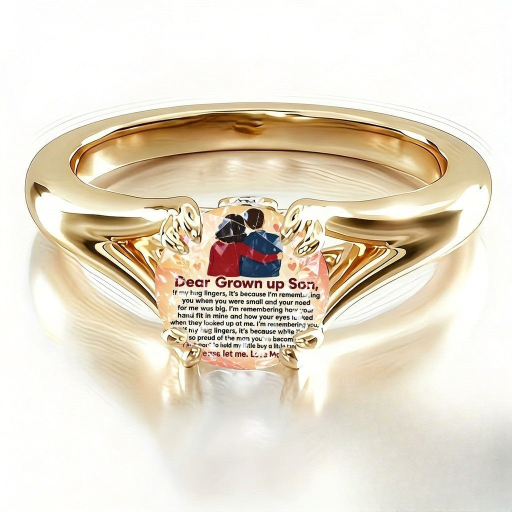 Mother and Son Hug Ring